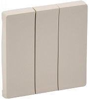 Лицевая панель Legrand Valena Life для 3-кл. выключателя слоновая кость картинка